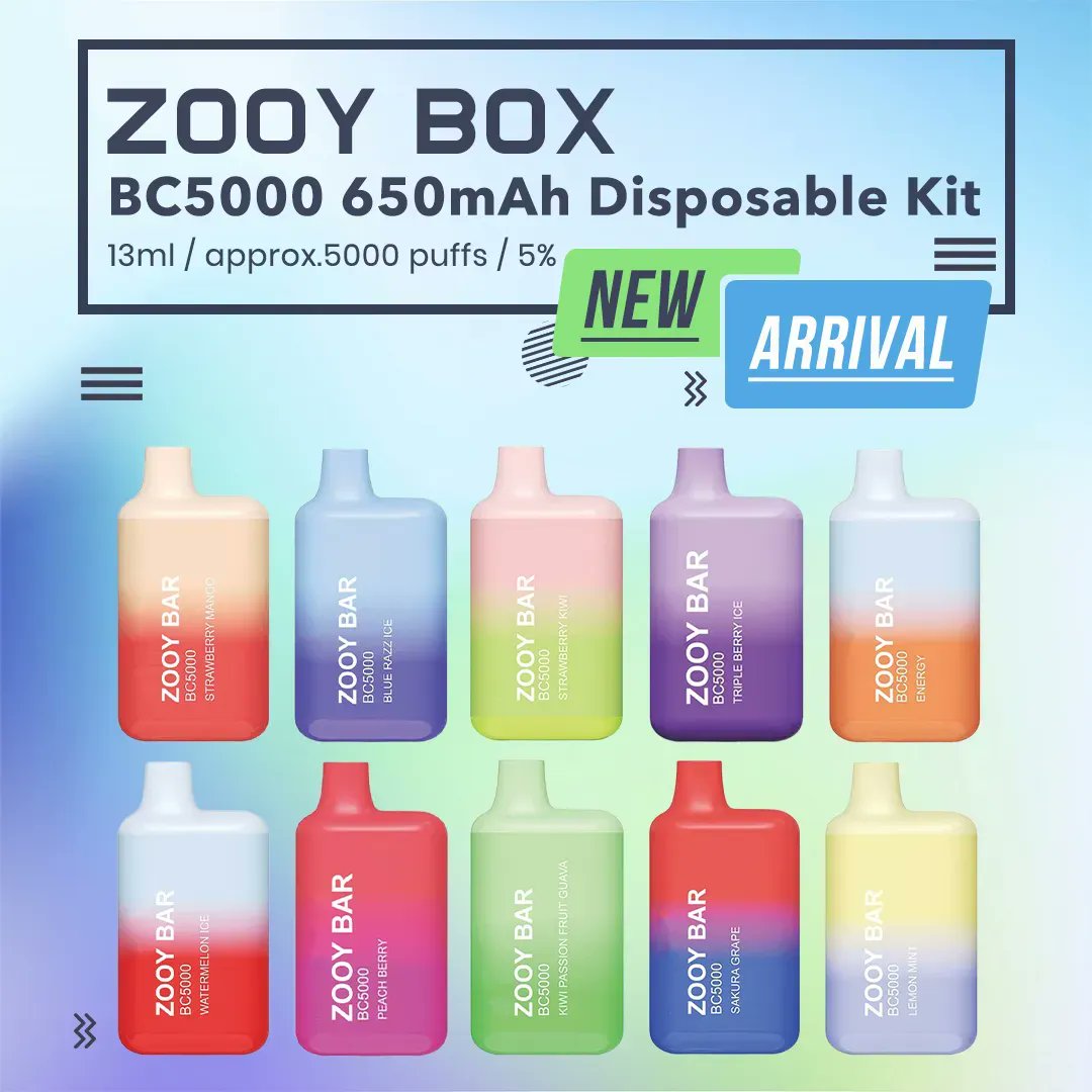 FastTech_'s tweet image. 😍 ZOOY Box BC5000 Disposable Kit
👉 Shop Now:buff.ly/3FpH3lR
😍 650mAh / 13ml capacity
😍 Approx.5000 puffs / 5% nicotine salt