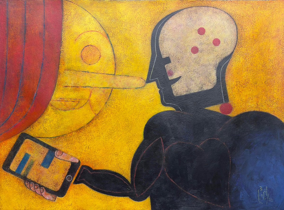 orlaboffill's tweet photo. Veinte minutos de dopamina (2022)
Acrílico/ cartulina 
45 x 61 (cm) https://t.co/TiVtoaRwgz