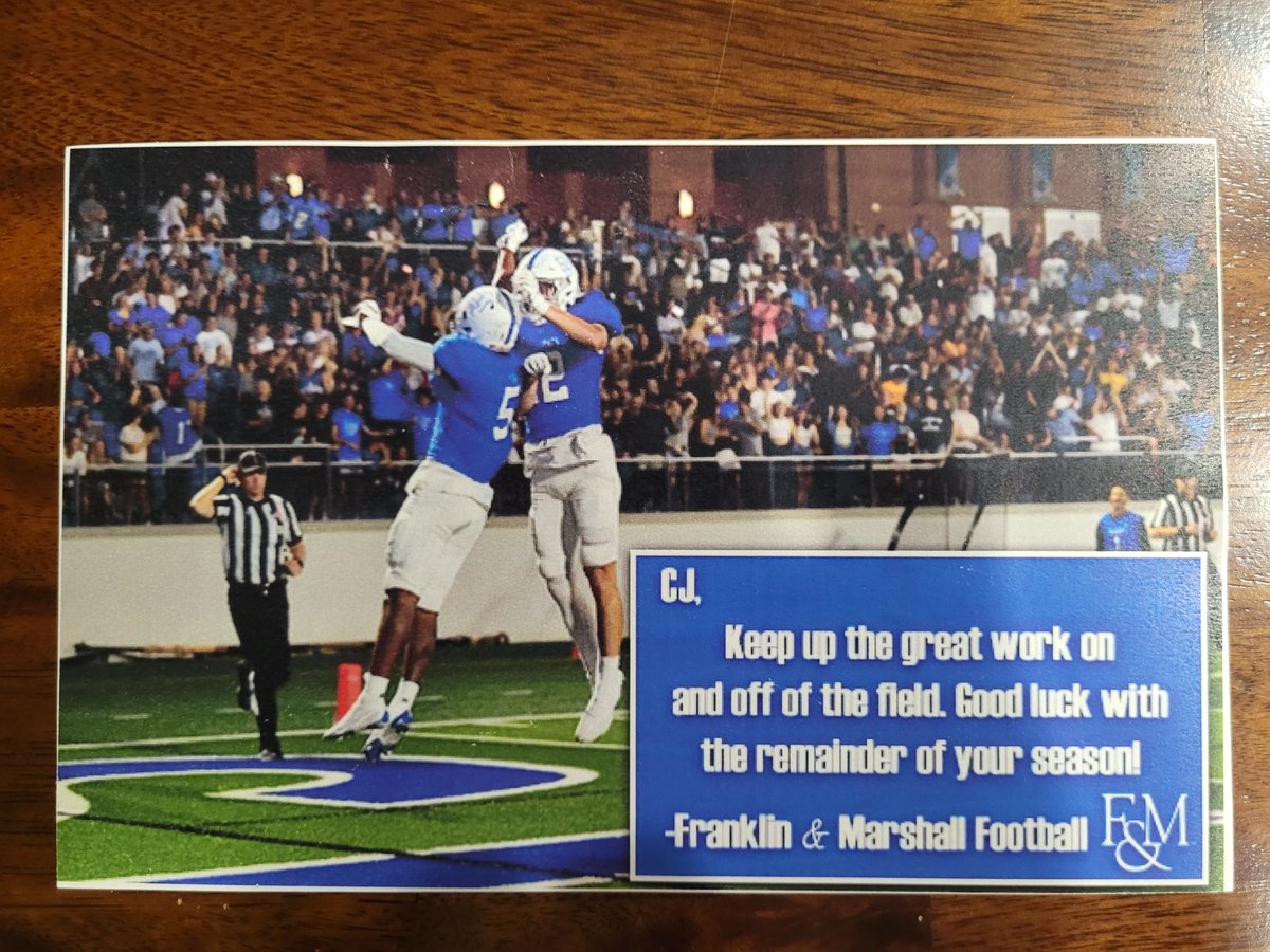 Thanks to <a href="/FandMFootball/">F&M Football</a> for the well wishes.  I appreciate the good vibes! <a href="/Coach_Blu/">Tom Blumenauer</a> <a href="/CoachDanHunt/">Dan Hunt</a> <a href="/CoachJohnRooney/">Coach Rooney</a> <a href="/Coach_Simm516/">Coach Simm</a> <a href="/Coach_Phelan25/">Michael Phelan</a> <a href="/Coach_Q41/">Matt Quattrone</a>