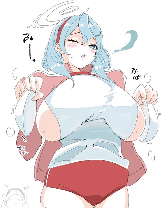 マスクを外すアコさん #ブルアカ 