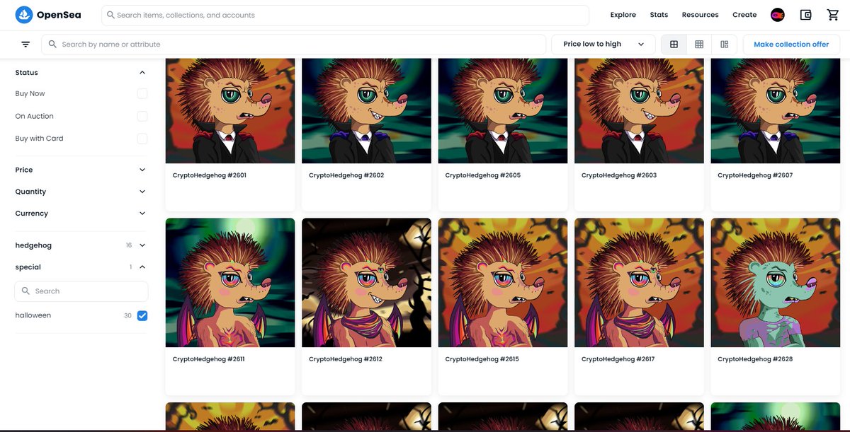 Hello friends! Our technical specialist has prepared exclusive NFTs for the Halloween promotion.👏😃🙃
Also on October 31, a new generation of hedgehogs will be delivered according to our roadmap! Join the collection <a href="/WorldHedgehogs/">World of Hedgehogs</a> 😍😉
#NFTCommunity #nfts #hedgehog #nftarti̇st