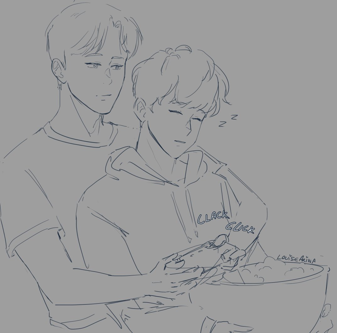 Louisearin0's tweet photo. Yaoitober day 27: Slice of life

boyfriends gaming 🎮
#yaoitober2022 https://t.co/THwXbNeOcY