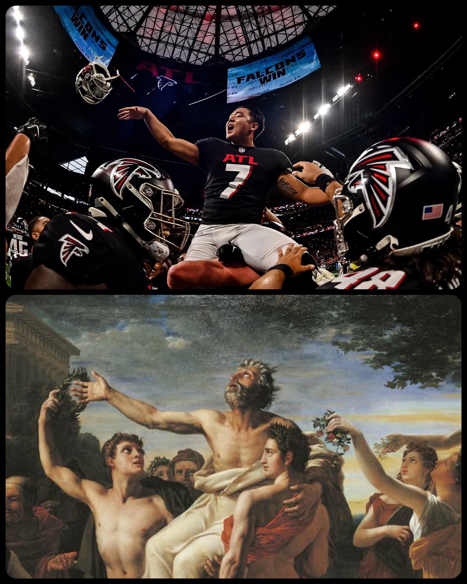 ArtButSports's tweet photo. Diagoras porté en triomphe par ses fils, by Auguste Vinchon, 1814, 📸 of @YounghoeKoo by @AtlantaFalcons https://t.co/dzyOXSfWil