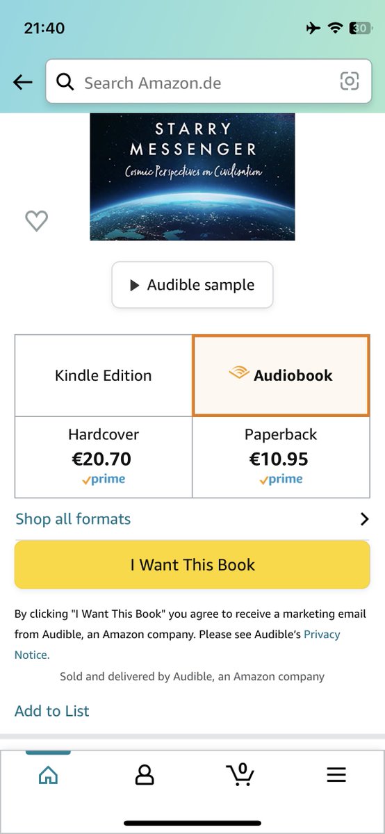 mysk_co's tweet photo. Apple blocked Spotify's update for including a button that emailed a link for purchasing audiobooks. Amazon is doing exactly the same. If you tap on the "I Want This Book" button in the #iOS app, you get a link to purchase the book outside the app. Apple Review Team approved it. https://t.co/1DEJEAOQS5