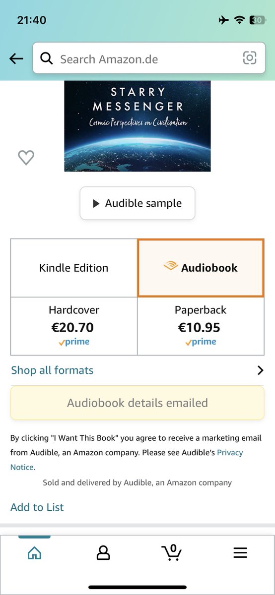 mysk_co's tweet photo. Apple blocked Spotify's update for including a button that emailed a link for purchasing audiobooks. Amazon is doing exactly the same. If you tap on the "I Want This Book" button in the #iOS app, you get a link to purchase the book outside the app. Apple Review Team approved it. https://t.co/1DEJEAOQS5