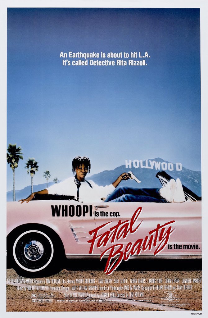 FilmNewsNos's tweet photo. 🎬MOVIE HISTORY: 35 years ago today, October 30, 1987, the movie ‘Fatal Beauty’ opened in theaters!
@WhoopiGoldberg #SamElliott #RubenBlades #HarrisYulin #JohnPRyan #JenniferWarren #BradDourif #MikeJolly #CharlesHallahan #JamesLeGros #MarkPellegrino #NeillBarry #CathianneBlore https://t.co/UfbmsdkSm9