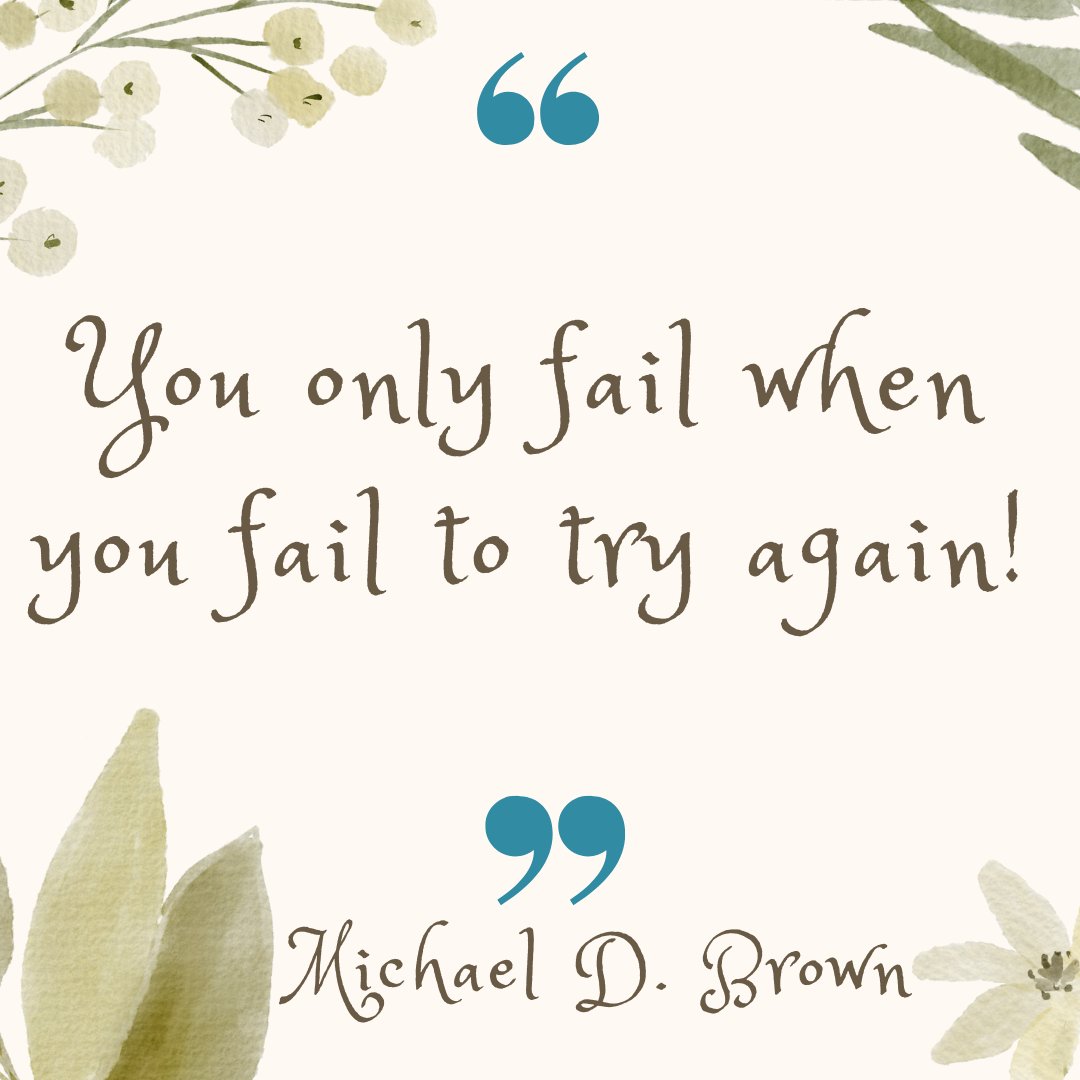 That you didn't get it right doesn't mean you have failed. You can always hit it again. There is no shame in going again!

#successquotes  #successmindset   #sundayvibes
