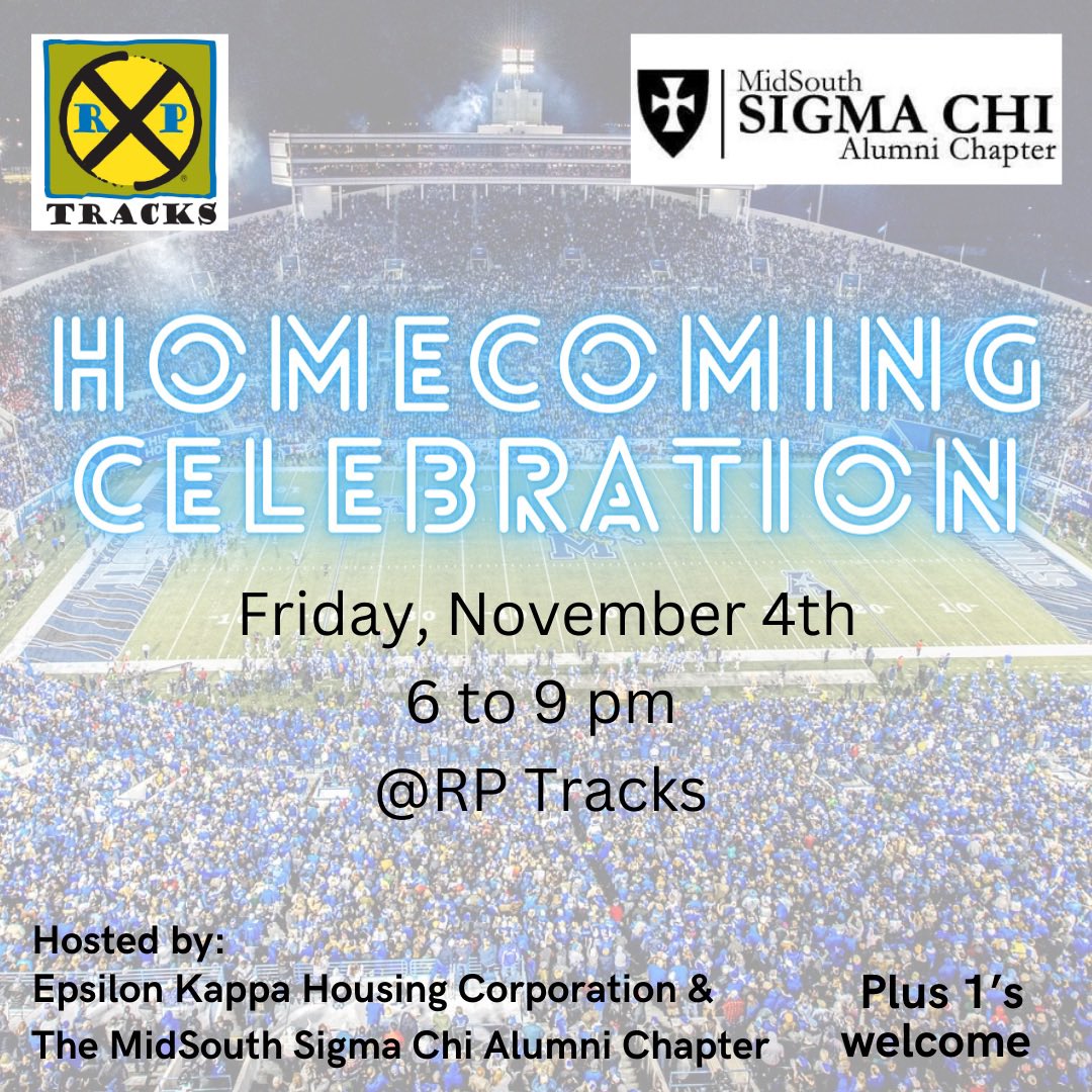 Food, Drinks, and Great Fellowship. What more could you ask for! Grab your +1 and meet us at Tracks on Friday Night. Let us know you’re coming at the link in our bio