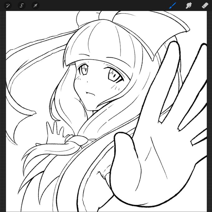 線画。

塗る。 https://t.co/zo3CIYFXMD 