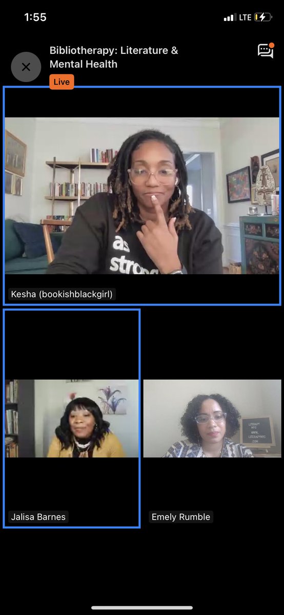 <a href="/BlackReadersCon/">Black Readers Conference</a> I learn so much during this panel! Can’t wait to use some of these great ideas and books! #therapy #book #bibliotherapy #Literature