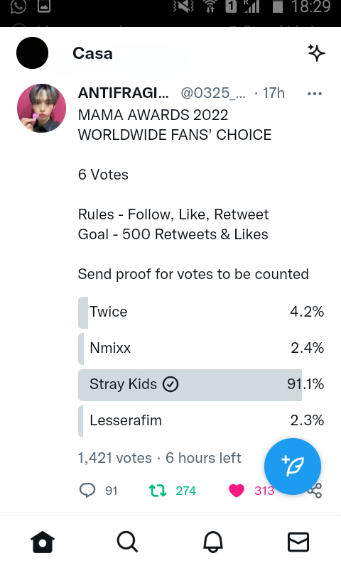MaisaStay's tweet photo. @0325_L0V3B0T Feito!!I vote for #StrayKids at #MAMA https://t.co/JdPR9vQ7TI