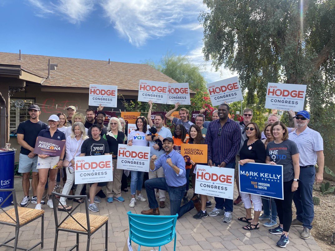 SarahWYoung2's tweet photo. Two incredible @MissionForAZ canvass launches in North Scottsdale with @CaptMarkKelly @JevinHodge @RubenGallego @MondaireJones! It’s 9 days left and these volunteers know we need to get to work! Go knock 🚪! https://t.co/RN9RxJZu3u