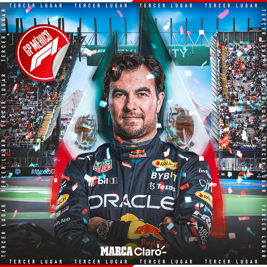 ClaroSports's tweet photo. ¡CHECO REPITE PODIO! ¡TERMINA TERCERO EN EL #MéxicoGP! 🔝🏎🇲🇽 
 
@SChecoPerez se vuelve a subir al podio en el Autódromo Hermanos Rodríguez, con una gran carrera #ClaroConTodo 
https://t.co/iOBsUqpTtU https://t.co/fPkhe9pAsG