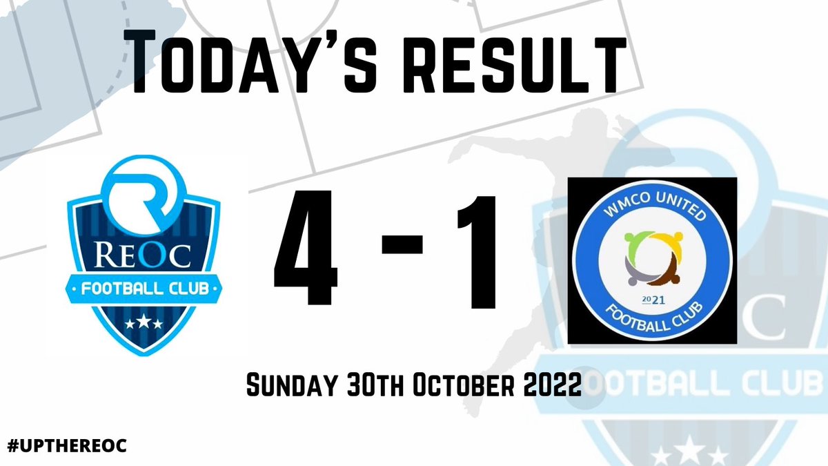 reocfc's tweet photo. 🔷 TODAYS RESULT 🔷

Against the visitors for the second time this season. Teamwork &amp; effort class from the lads again, with superb movement &amp; finishes today as we take all 3 points 🙌

Goalscorers 🔷

Matty C ⚽️
Josh Otudeko⚽️
@chrisshood ⚽️
Conor Kelly⚽️

#UPTHEREOC 🟣⚪️🟣⚪️ https://t.co/WR0mjSLaD6