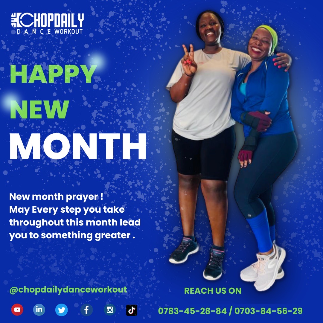 chopdaily_u's tweet photo. Each day comes with its blessings ,may this month bless you with endless happiness , Fitness , a healthy life style , 🙏
#chopdailydanceworkout #dancefitness #danceworkout #fitness #workout #dance #zumba #zumbafitness #zumbaclasses #fitnessclasses #kampalagym #kampala #uganda https://t.co/JRLF0DyjMn