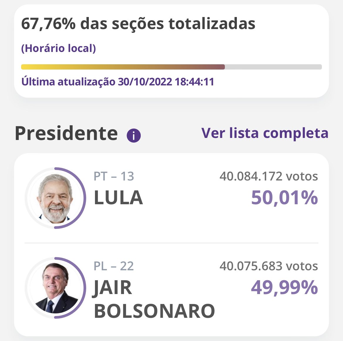 Virou!!! E a esperança só cresce!