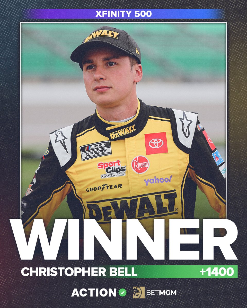 Christopher Bell gets the win ✅