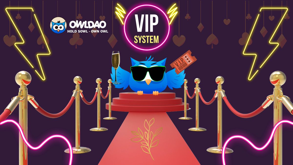 OWLDAOio's tweet photo. Remember we have the great VIP System, in which you will be able to get more rewards through different tasks playing in our platform.

For more info:

👉 https://t.co/X1WdvMtpwY…

#OwlDAO #BecomeVIP https://t.co/Ic7pR5LTvc