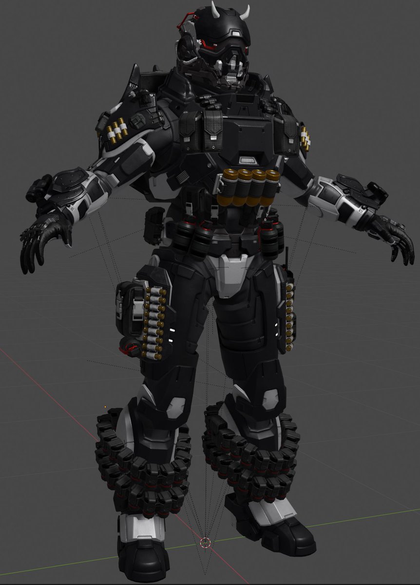 Late_v2's tweet photo. My creative spark for Halo came back some month ago. Booted up Blender and started to create some new OCs using armor pieces from Infinite. Still have a long way to go in regards to Blender but I think when it comes to character designs I’m pretty good at it I think 💀 https://t.co/2teSsMALsb