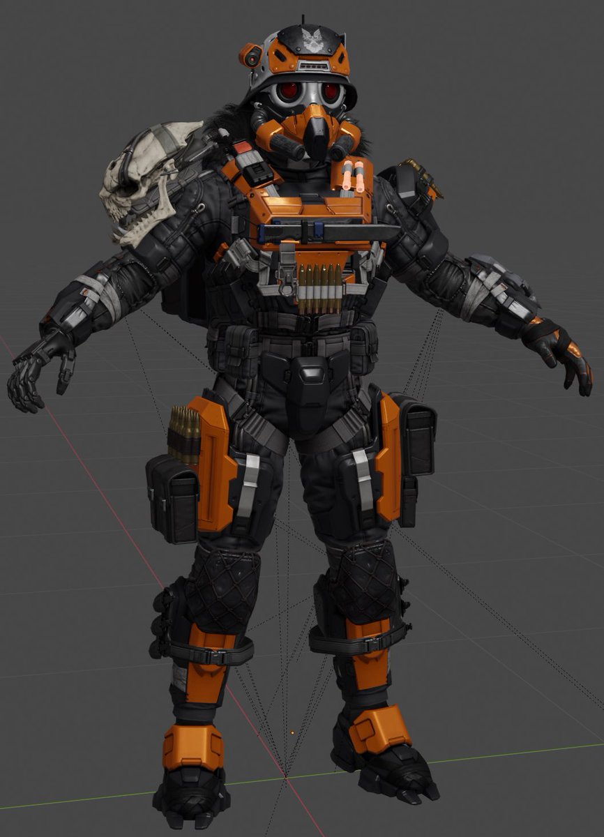 Late_v2's tweet photo. My creative spark for Halo came back some month ago. Booted up Blender and started to create some new OCs using armor pieces from Infinite. Still have a long way to go in regards to Blender but I think when it comes to character designs I’m pretty good at it I think 💀 https://t.co/2teSsMALsb