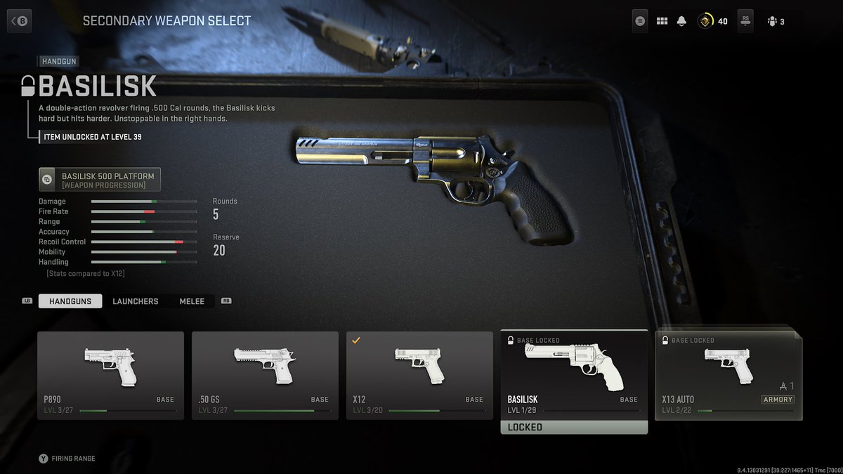 EXILETHEKILLER's tweet photo. @CallofDuty explain. I’m clearly level 40 and no basilisk unlock. https://t.co/IKwr7Wttx2