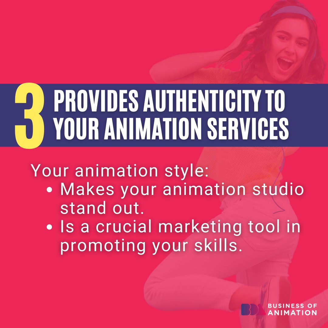 animationbiz's tweet image. Here are 6 valuable reasons that prove developing your animation style is important for you as an animator, animation studio owner, and business owner:

1. Shows growth as an animator
2. Builds your branding

#MotionGraphicsClients #AnimatorClients #AnimationClient
