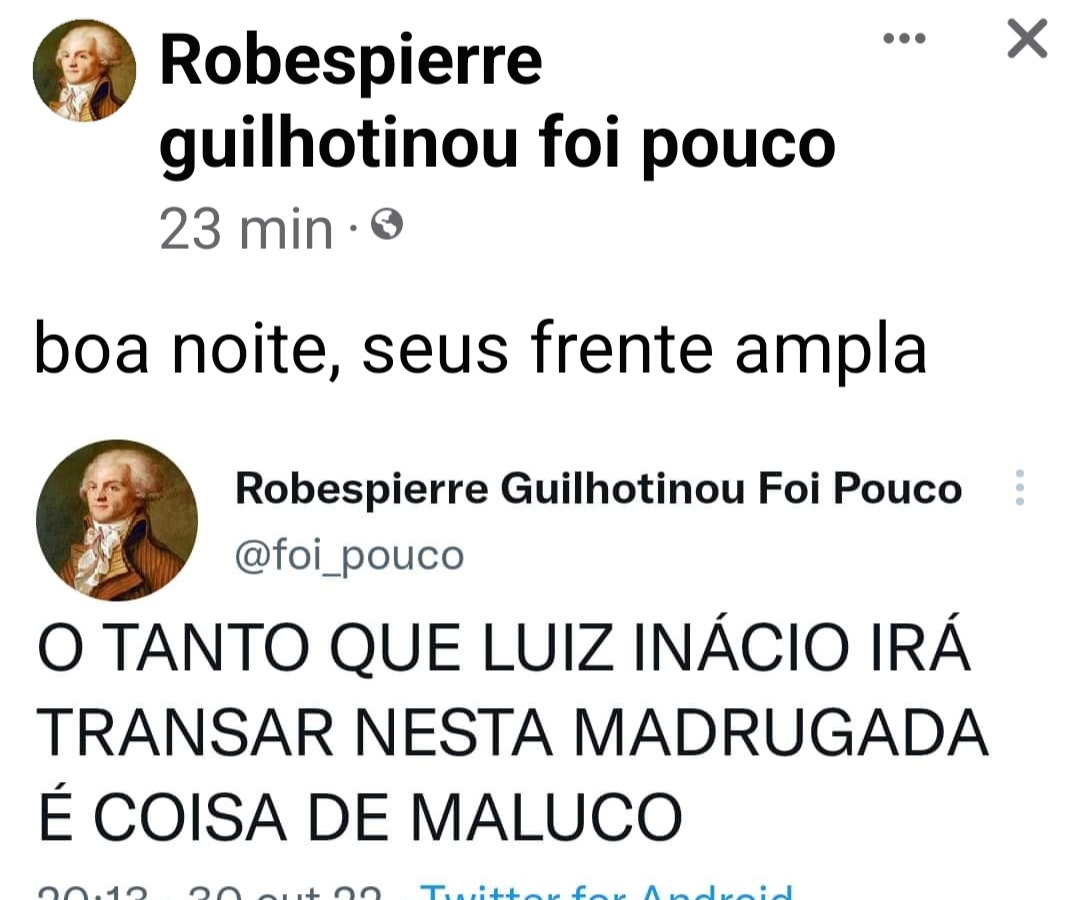 Robespierre guilhotinou foi pouco