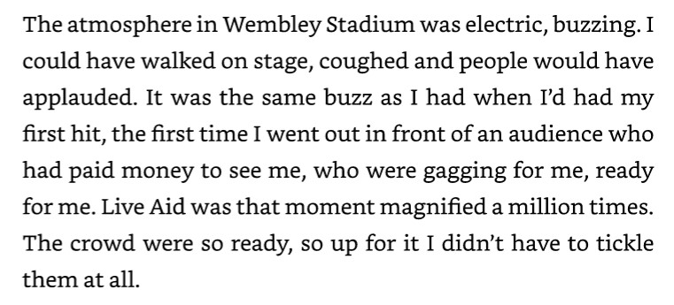 byss's tweet photo. @morganrichter Truth.  It's certainly the definitive live performance of Vienna.  In his book, Midge called it "a perfect moment".  Almost every act that day played out of their minds and treated the day with appropriate humility.  Also, Status Quo were there... https://t.co/KlnhmAAMug