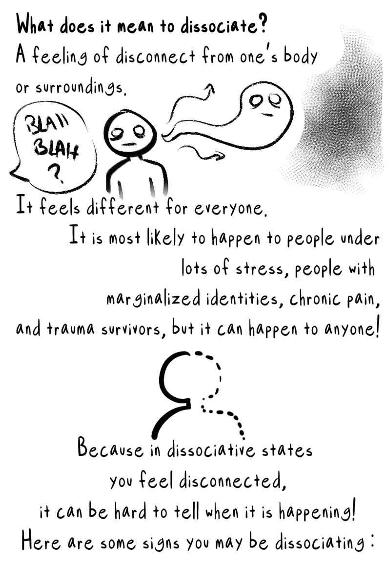 VERYWILDTHING's tweet photo. HOW TO TELL WHEN YOU ARE DISSOCIATING (1/2) https://t.co/AYxQsLu7xI