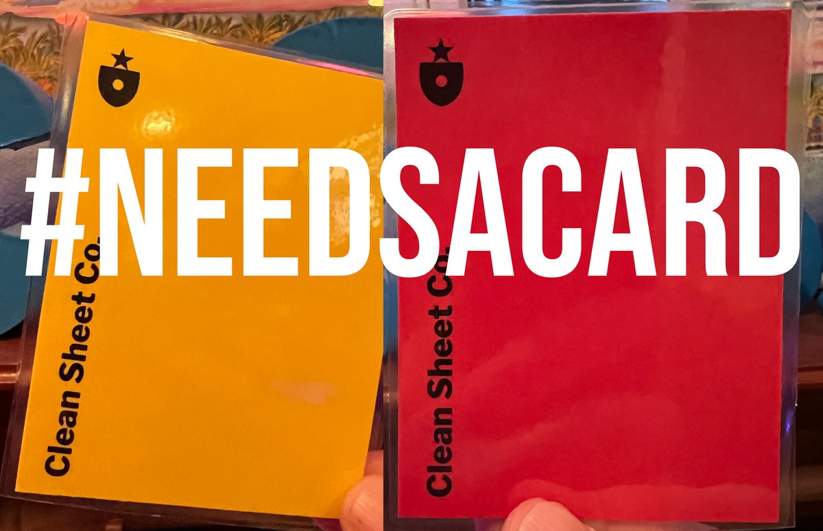 CleanSheetCo's tweet image. Our USA Sweater, aka #theWaliday sweater, has shipped. 

And it comes with something extra: a CSCo yellow/red card. We want to see how creative you can be with it... so let us know who or what #needsacard 🟨🟥during this... well, *unique* World Cup season.
