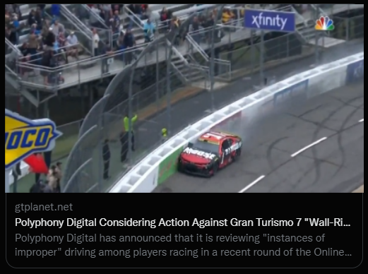Hey <a href="/thegranturismo/">Gran Turismo</a> please can you clamp down on these wall riding cheats?

@teramoto_toyo <a href="/Kaz_Yamauchi/">山内　一典 / Kaz Yamauchi</a> <a href="/_JamesEv/">James</a> <a href="/kieran_30/">Thekie25</a> <a href="/HizalMikail/">Mikail Hızal</a>
