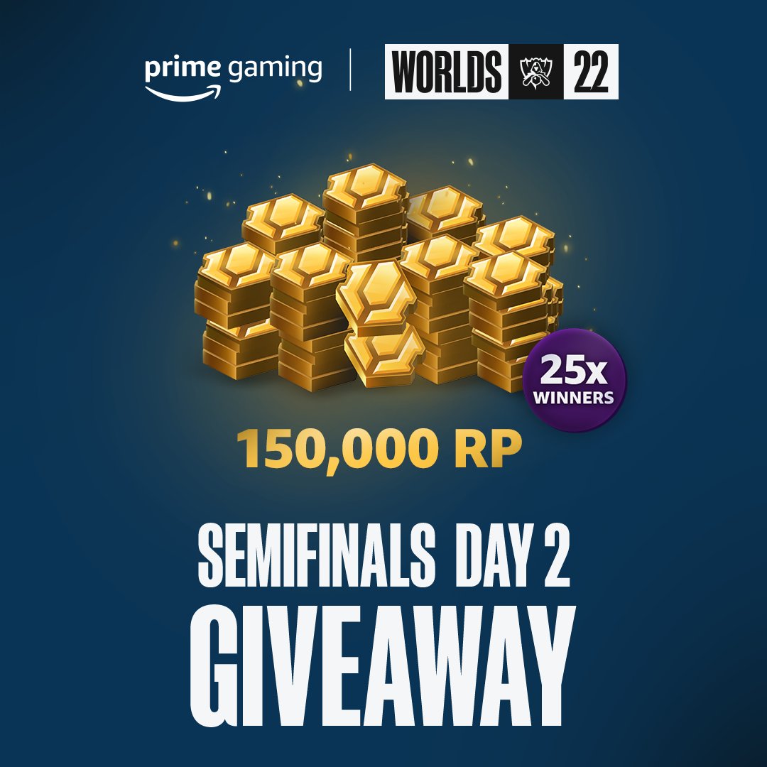 Prime Gaming Presents: LoL Semifinals Day 2 — 150k RP Giveaway!