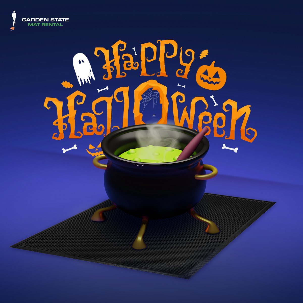GardenStateMat's tweet photo. Double, double toil and trouble! Happy #Halloween from Garden State Mat Rental. 🎃 https://t.co/w45tCY9ono