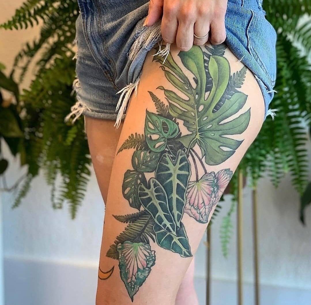 Floral Tattoo Art  The Redhawk Studio Remy Robards Blackwork Linework  Colorwork Houston Tattoo Artist