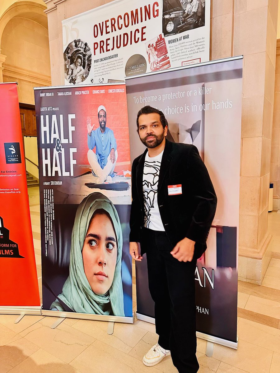 sric06's tweet photo. Meanwhile, in San Fransisco, Half &amp; Half has been officially selected to screen at the San Fransisco International New Concept Film Festival. Shout out to @thetalentedneil for representing Half &amp; Half at the awards ceremony. https://t.co/sNfbhmAr0Z
