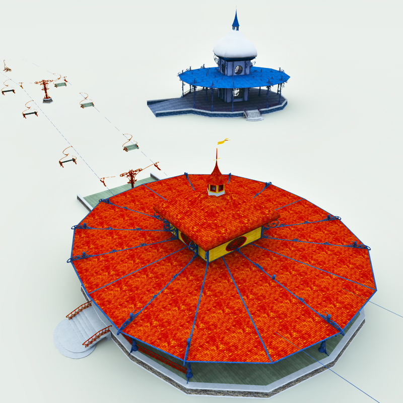 contentguild's tweet image. North Pole Ice Mountain Ski Lift #3Dmodel for #Poser by #Meshbox [$] bit.ly/3DjymI5  #dazstudio #3Dmodels #christmas