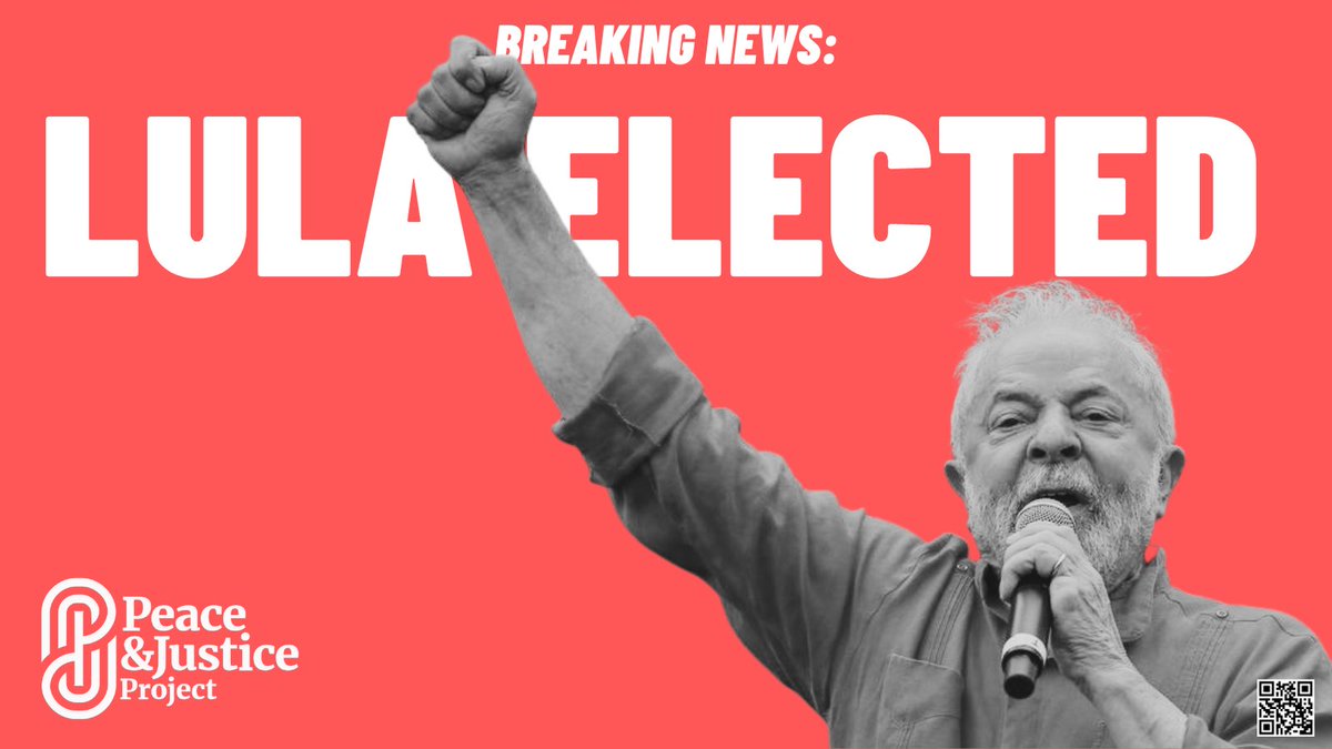 BREAKING 🇧🇷: Lula da Silva will be the next president of Brazil, defeating the far-right Jair Bolsonaro.