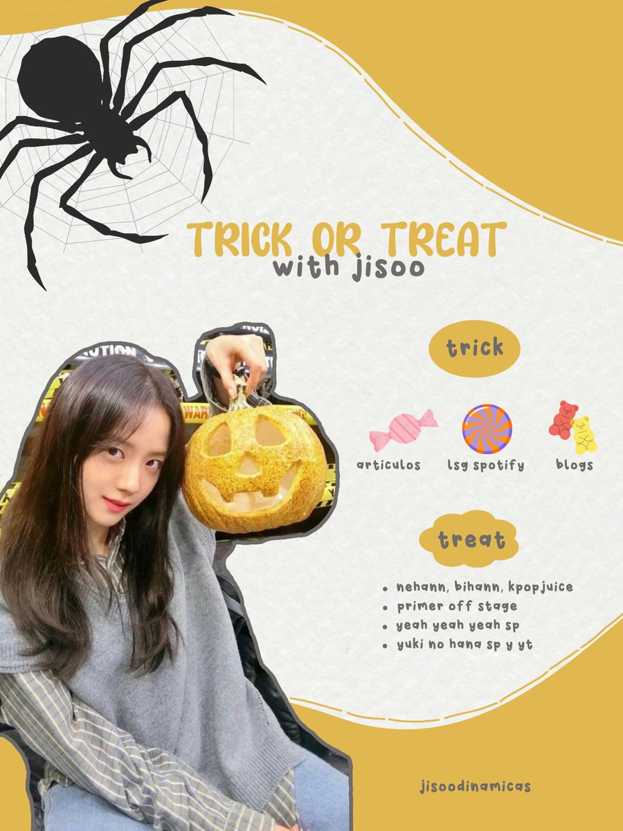 jisoodinamicas's tweet photo. 🎃 | TRICK OR TREAT WITH JISOO 

les dejo este bingo con temática de halloween para aumentar el stream, br y votos para jisoo 

• abajo les dejo las indicaciones y los links

블랙핑크 지수 #지수 #JISOO #ジス #블랙핑크지수 @BLACKPINK https://t.co/pvBPoTC6Eh