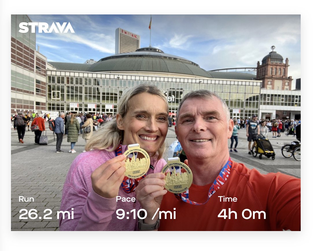 Frankfurt ✅ #FrankfurtMarathon didn’t have my best run but great event and really well organised, highly recommended 👏👏👍