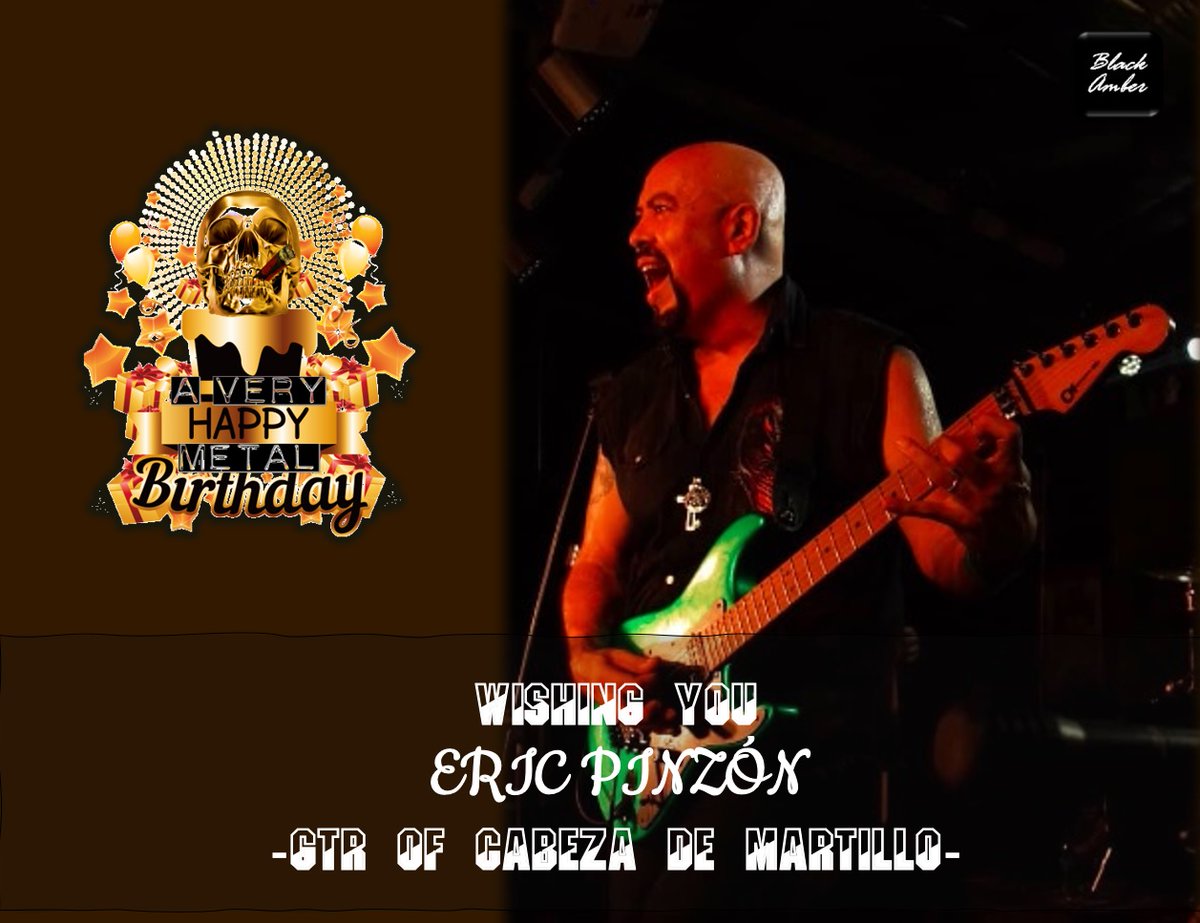 BlackAmberDR's tweet photo. Hello Bats!
Esta semana hemos tenido cumpleaños de gente muy querida, como nuestro adorado Eric Pinzón, GTR de Cabeza de Martillo.
Desde Black Amber te deseamos vida renovada, y mucho más Metal.
Brindamos por muchas más vueltas al sol!
#Averymetalhappybirthday #EricPinzon https://t.co/TmuxVgi5Z3