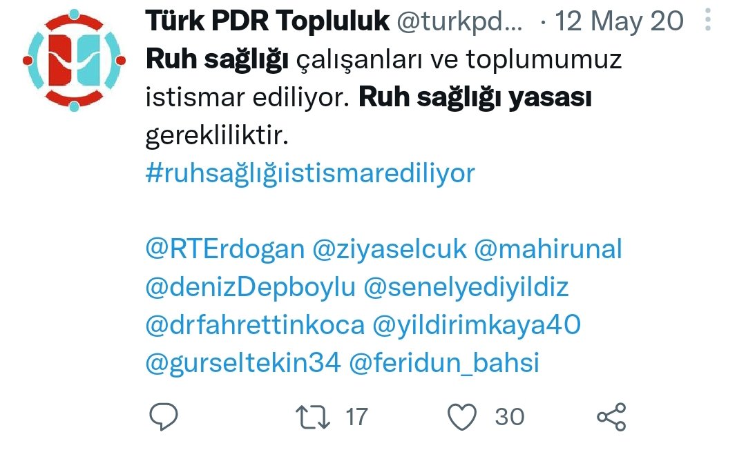 turkpdrtopluluk's tweet photo. Yıllardır yüksek sesle istedik "Ruh Sağlığı Yasası"nı. Bugün algı operasyonları ile bizi bu sürecin dışına itebileceğini zannedenler boş hayale kapılmaktadır. https://t.co/RUBf1M9Nir