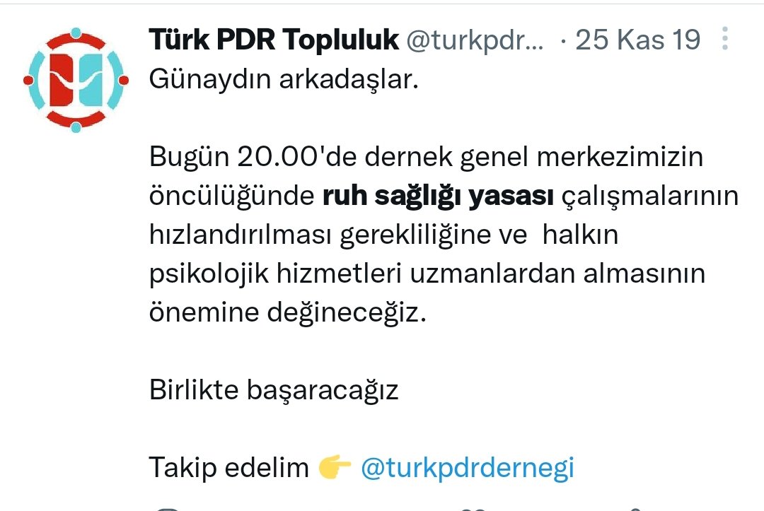 turkpdrtopluluk's tweet photo. Yıllardır yüksek sesle istedik "Ruh Sağlığı Yasası"nı. Bugün algı operasyonları ile bizi bu sürecin dışına itebileceğini zannedenler boş hayale kapılmaktadır. https://t.co/RUBf1M9Nir