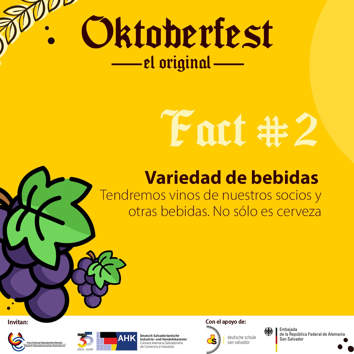 dhk_sv's tweet image. #OktoberfestElOriginal 
No sólo es cerveza...nuestros socios #Steiner y #Disal ofrecerán deliciosos vinos europeos.
Este Oktoberfest es para todos los gustos y sabores.
¡Reserve su mesa!