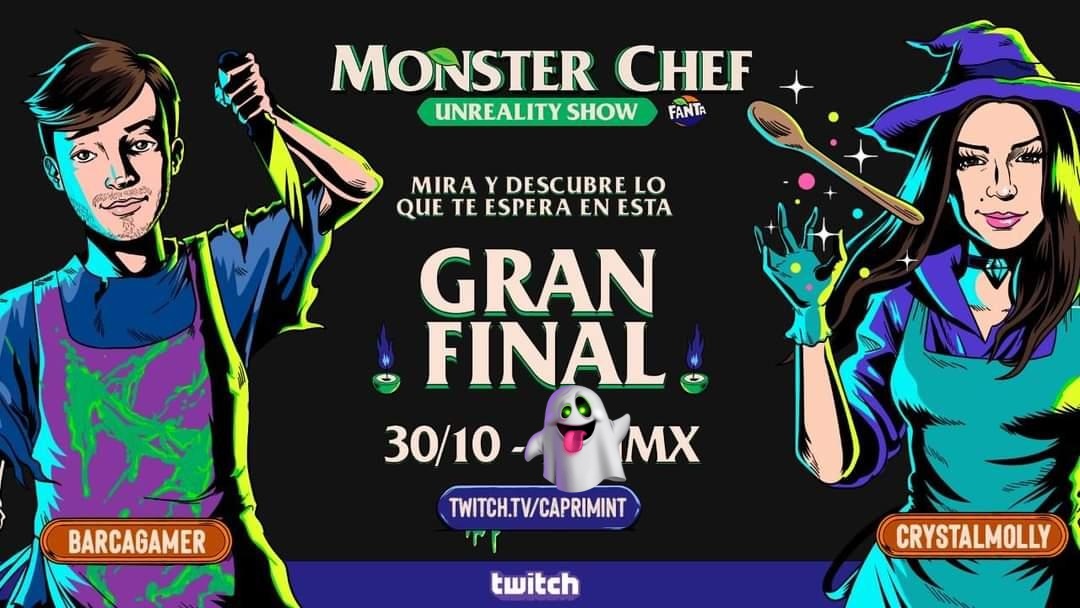 FantaMx's tweet photo. Prepara tu estómago, porque lo vas a necesitar mucho.
La gran final de Monster Chef ya comenzó.
¡Disfruta de unos #SnacksConFanta y nos vemos en el canal de Caprimint en Twitch.
https://t.co/xXNFZi7RjS https://t.co/Yqb76iYCBh