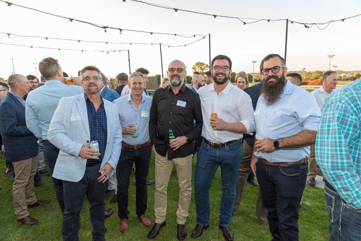PAStech_Pty_Ltd's tweet photo. Great to catch up with Troy McKay from @RajantCorp, Ewan Meldrum from @qteq, Gary Barrett and Matt Crissfio from @Vestas, Ian Davies, Steve French and Morgan Davies from @PAStech_Pty_Ltd at The Darling Downs Beef Battle last Thursday. Fantastic event.
#tsbe #nutrienagsolutions https://t.co/H58ItmJBvZ