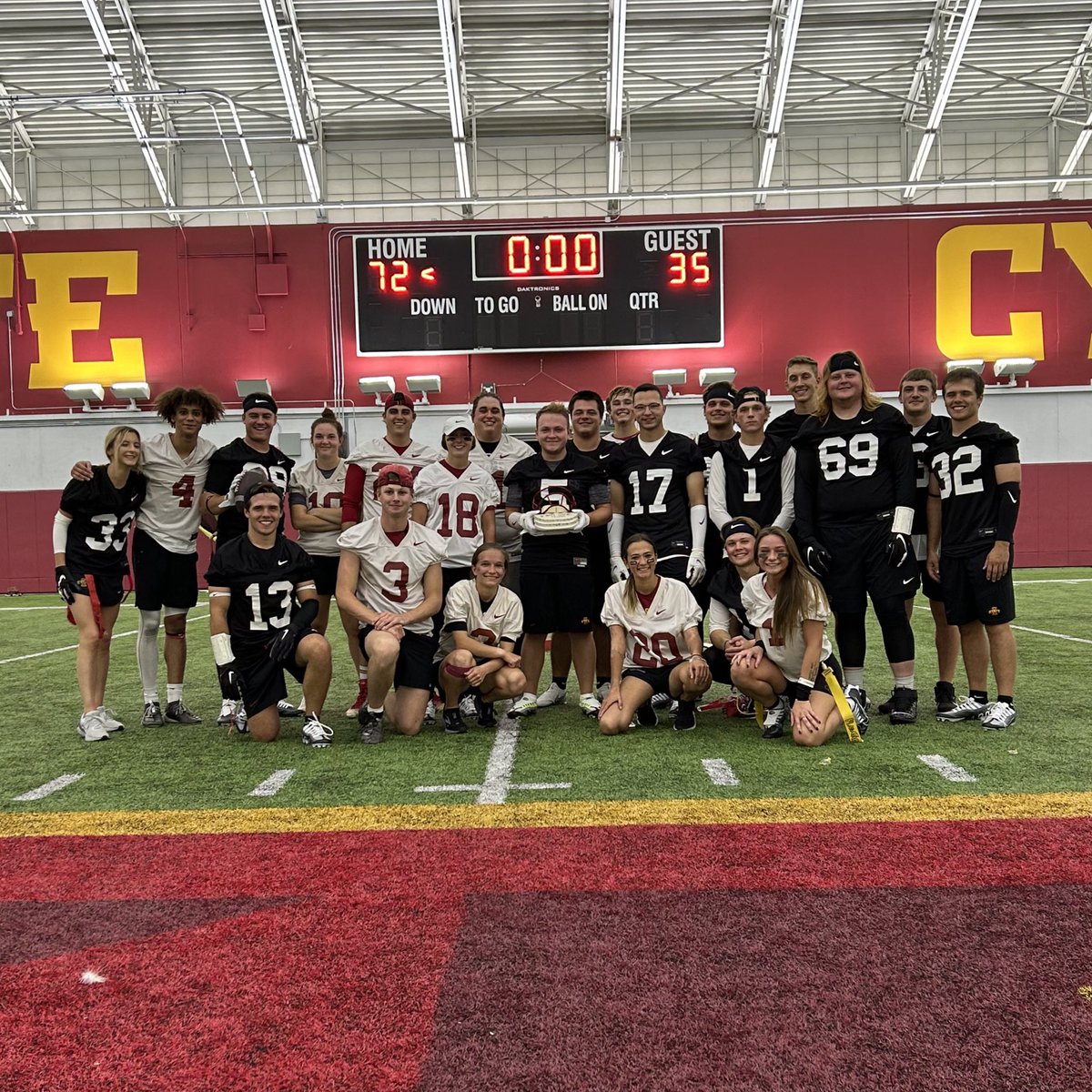 Battle for the Gade-Randall Trophy!

🚨Final Score🚨

Managers: 72
Trainers: 35

The trophy stays in the equipment room!!

🌪️🏈🏆