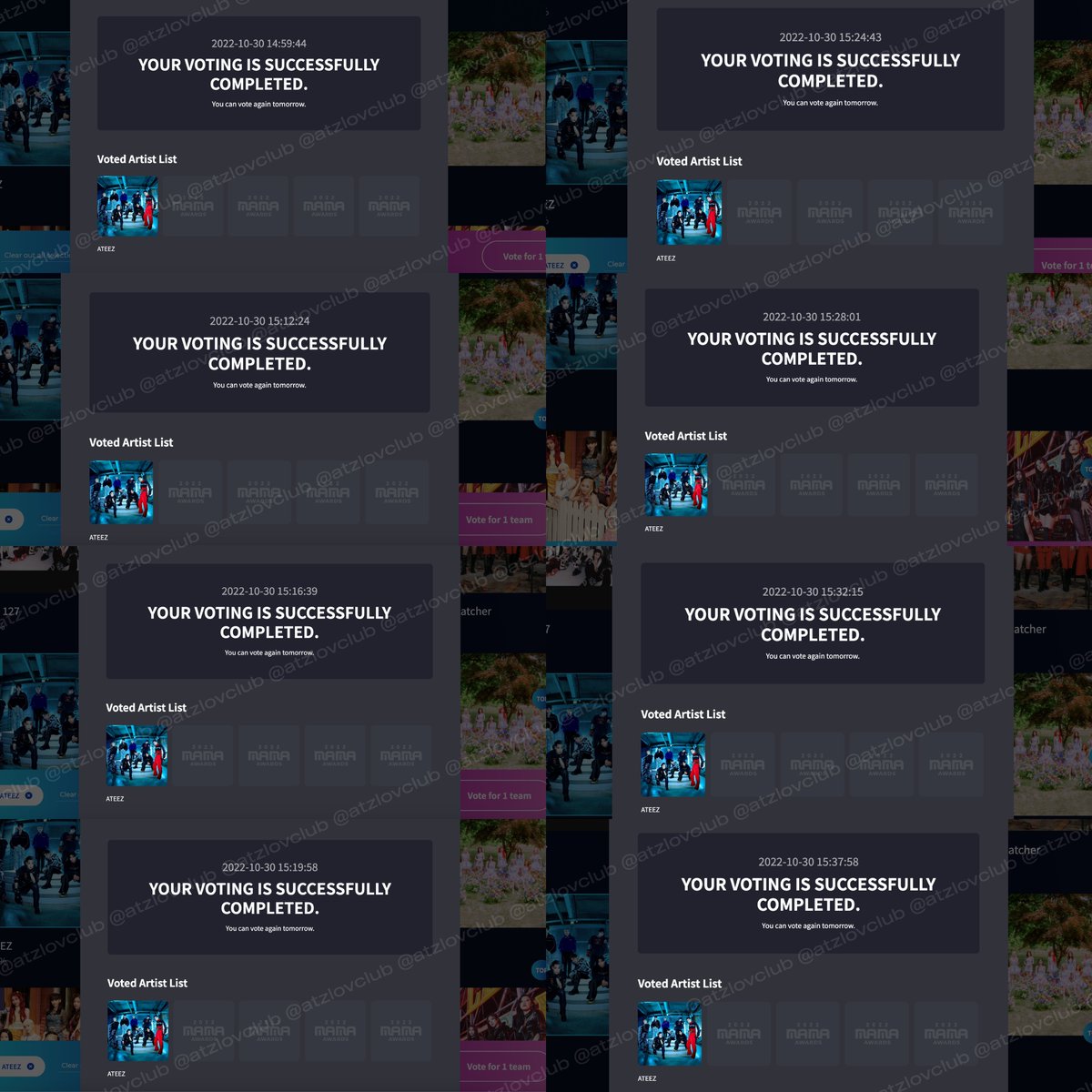 atzlovclub's tweet photo. 📢 ATINYS LOOK HERE ! 
#MAMAVOTE #ATEEZ 
@ATEEZofficial #8forATEEZ https://t.co/zYlNV4xw8t
