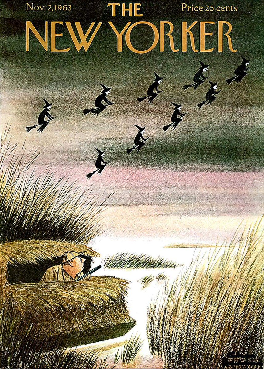 Cousin_Tweet's tweet photo. Charles Addams Halloween cover for The New Yorker, 1963.

#CharlesAddams #NewYorkerMagazine #AddamsFamily https://t.co/Kr2EWsxMxk