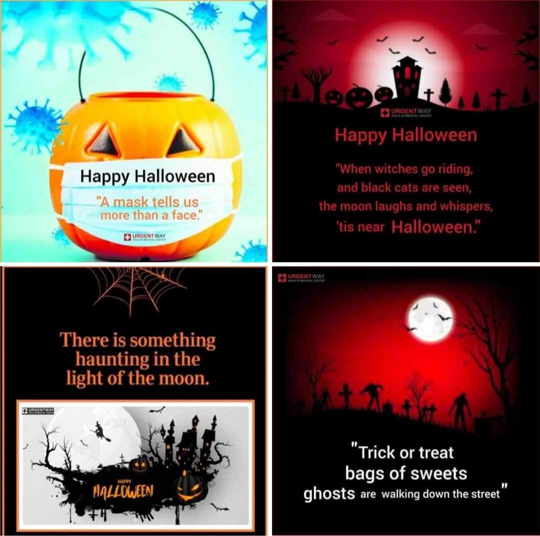 urgentwayNYC's tweet photo. ☠🧙♀️ HAPPY HALLOWEEN 🧙♀️☠
🕸"A mask tells us more than a face"🕸
"Trick or treat🎃
bags of sweets🍭
ghosts👻 are walking down the street"
#happyhalloween💀 #spooky🦇 #horror #scaryoctober #spiders🕷 #pumpkin🎃#trickortreat🍭 #witch🧙♀️ #moonlight🌕 #ghost👻 #urgentway🏥 https://t.co/cN49u1QenG
