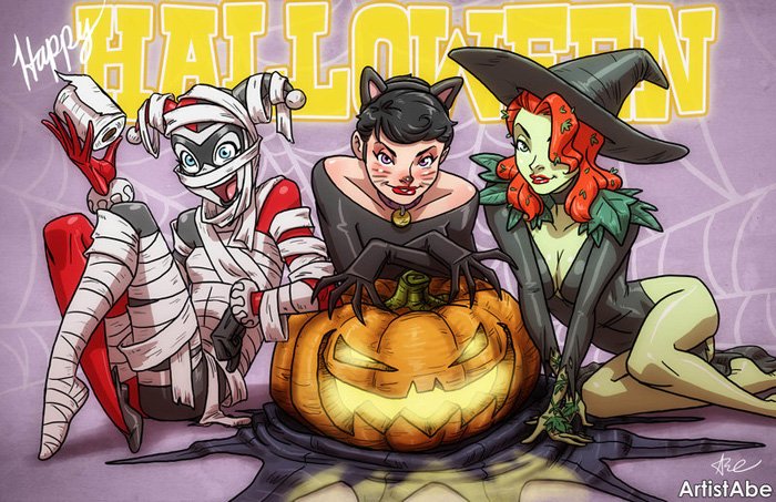 Happy Halloween 🎃 🎈 art from artistabe // #Halloween2022 #dccomics